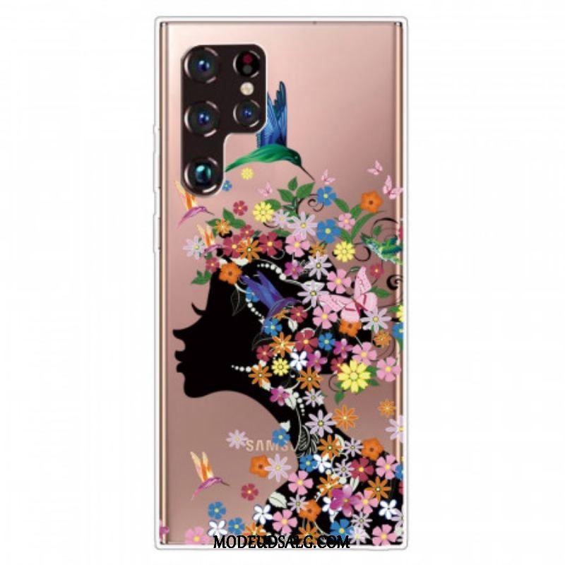 Cover Samsung Galaxy S22 Ultra 5G Smukt Blomsterhoved