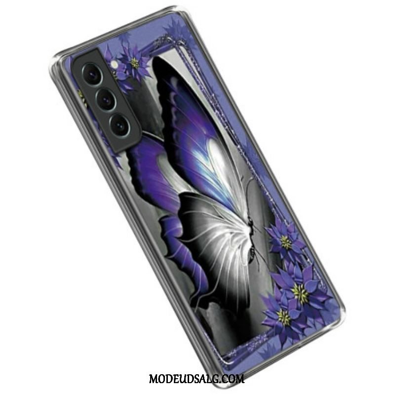 Cover Samsung Galaxy S23 5G Lilla Sommerfugl