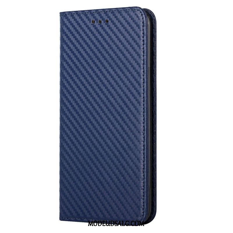 Cover Samsung Galaxy S23 Plus 5G Med Snor Flip Cover Strappy Carbon Fiber Style