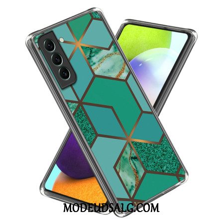 Cover Samsung Galaxy S24 5g Abstrakt Marmormønster Grøn Geometri