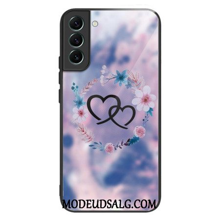 Cover Samsung Galaxy S24 5g Hjerter Og Blomster Af Hærdet Glas