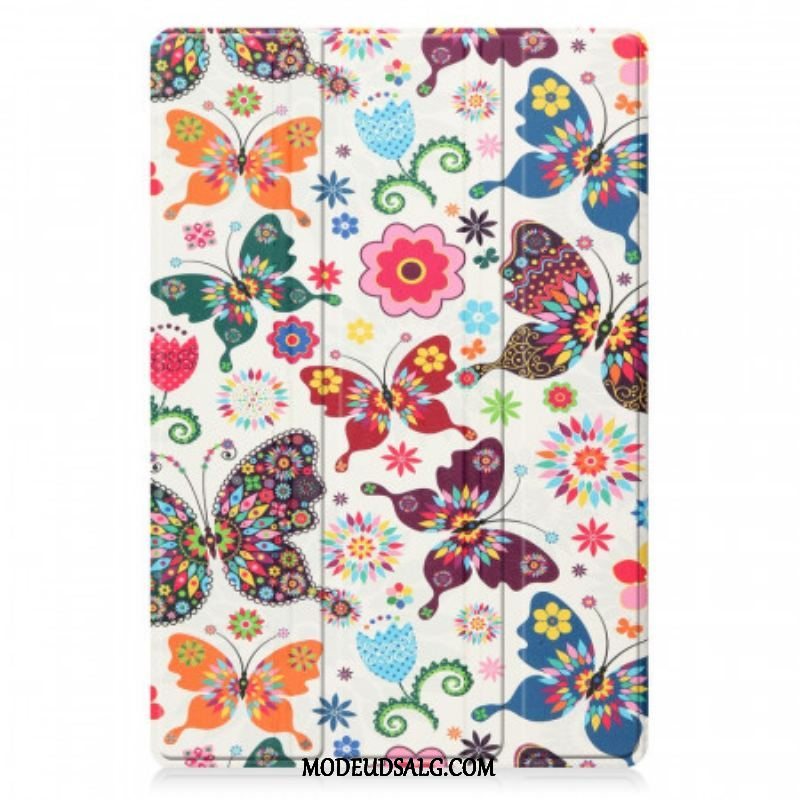 Cover Samsung Galaxy Tab A8 (2021) Forbedrede Sommerfugle Og Blomster