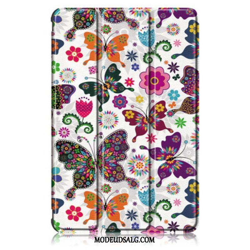 Cover Samsung Galaxy Tab S8 / Tab S7 Forbedrede Sommerfugle Og Blomster