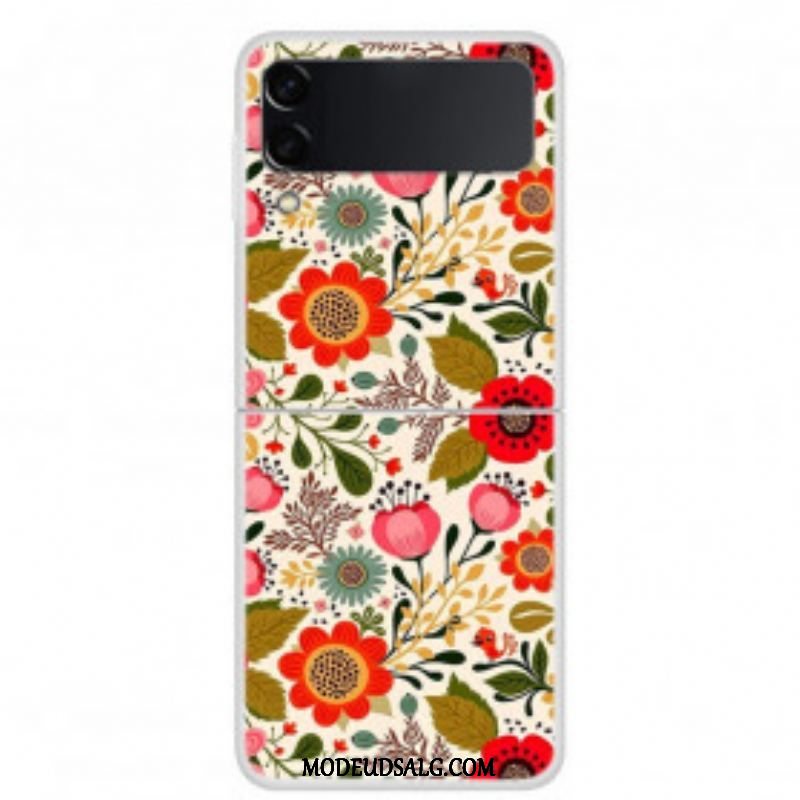 Cover Samsung Galaxy Z Flip 3 5G Flip Cover Blomster