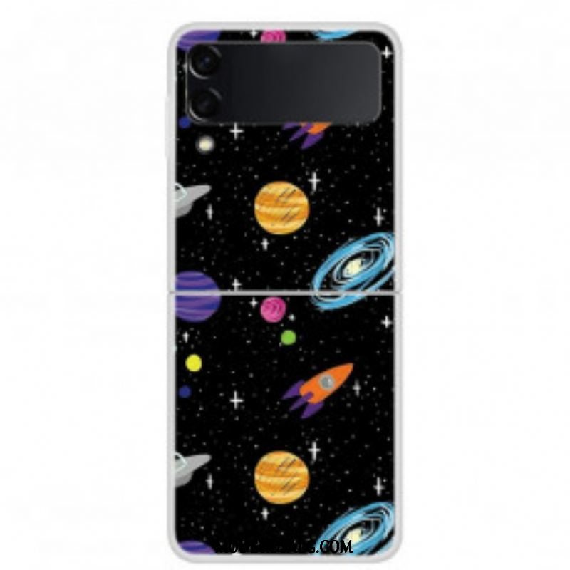 Cover Samsung Galaxy Z Flip 3 5G Flip Cover Planet Galaxy