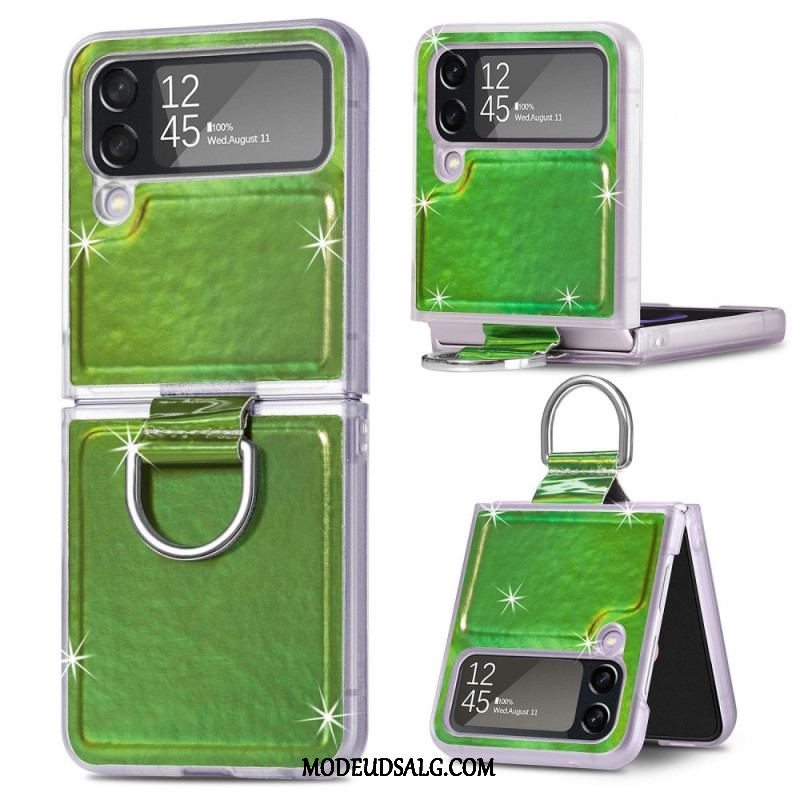 Cover Samsung Galaxy Z Flip 4 Flip Cover Elektriske Farver Og Ring