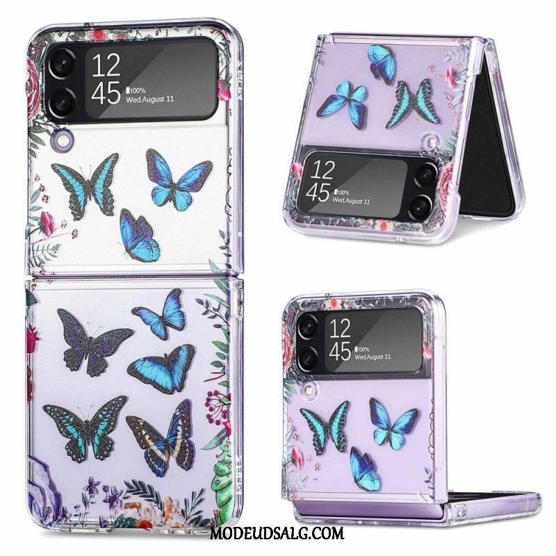 Cover Samsung Galaxy Z Flip 4 Flip Cover Flere Sommerfugle