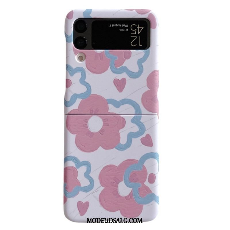 Cover Samsung Galaxy Z Flip 4 Flip Cover Smukke Blomster