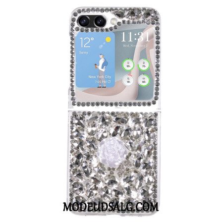 Cover Samsung Galaxy Z Flip 5 Hvid Rose Charms