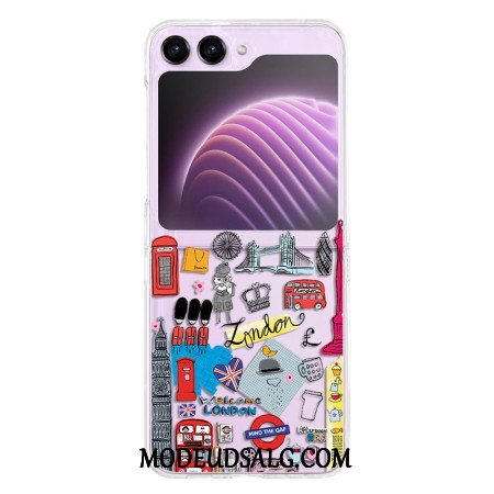 Cover Samsung Galaxy Z Flip 5 Telefon Etui Gennemsigtigt London