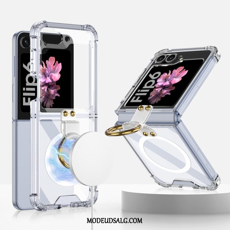 Cover Samsung Galaxy Z Flip 6 Transparent Ring-holder Kompatibel Magsafe Gkk