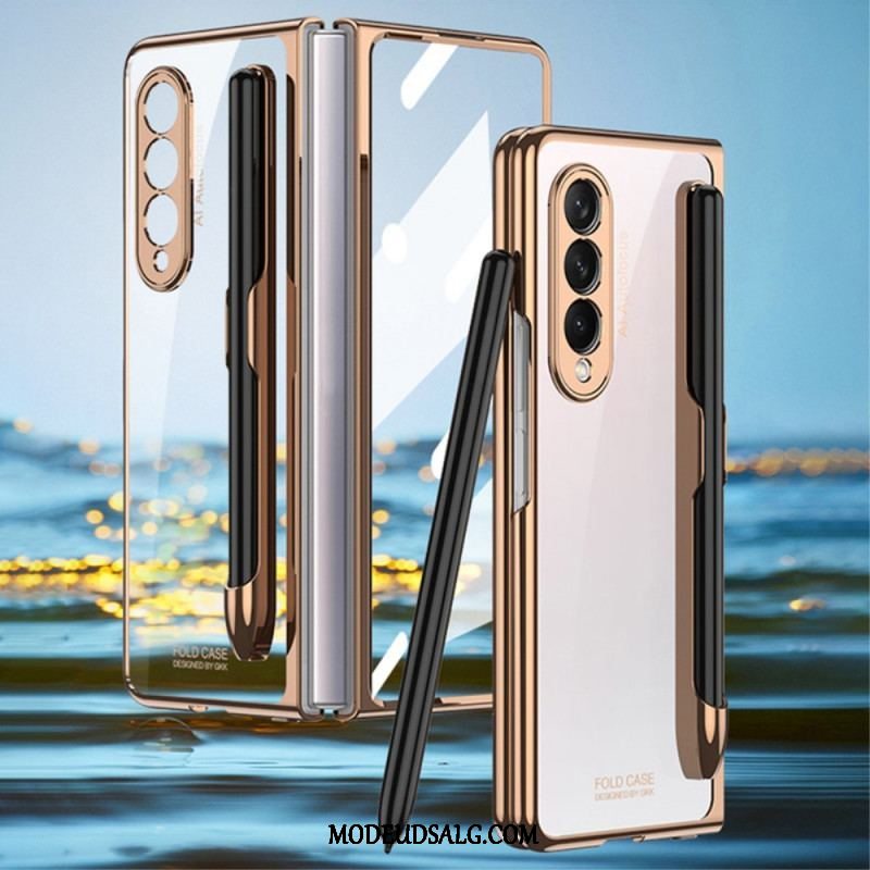 Cover Samsung Galaxy Z Fold 3 5G Gennemsigtig Med Gkk Stylus Holder