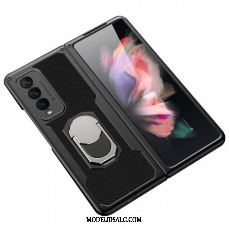 Cover Samsung Galaxy Z Fold 3 5G Læder Litchi Ring-support Gkk