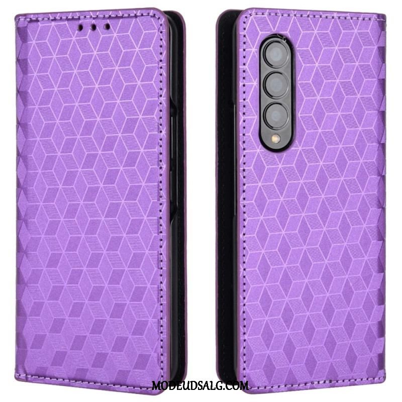 Cover Samsung Galaxy Z Fold 4 Flip Cover 3d Terning