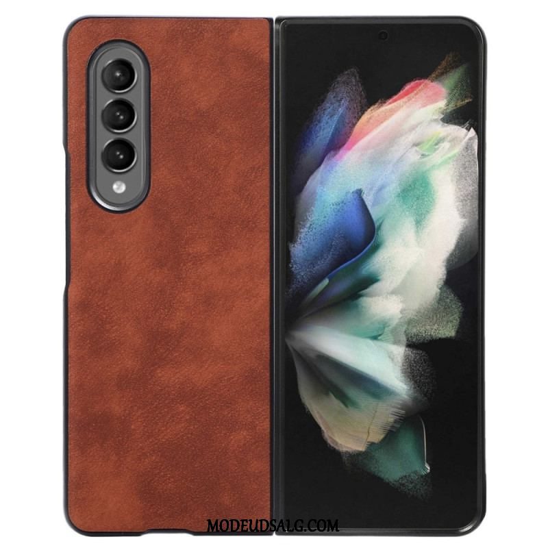 Cover Samsung Galaxy Z Fold 4 Imiteret Læder Hudtekstur