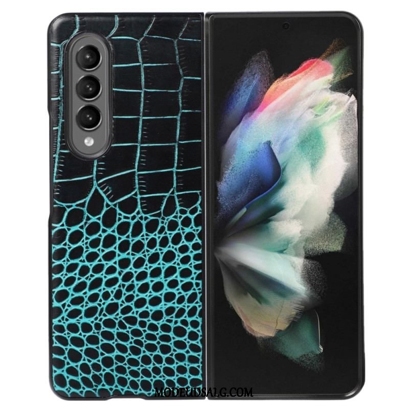 Cover Samsung Galaxy Z Fold 4 Trendy Krokodilleeffekt Ægte Læder