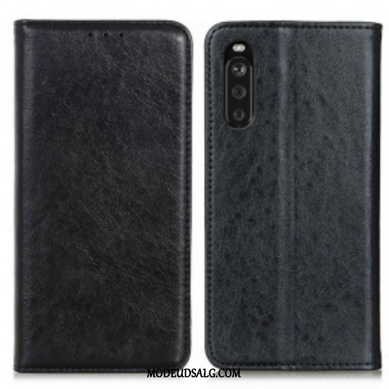 Cover Sony Xperia 5 III Flip Cover Tekstureret Splitlæder