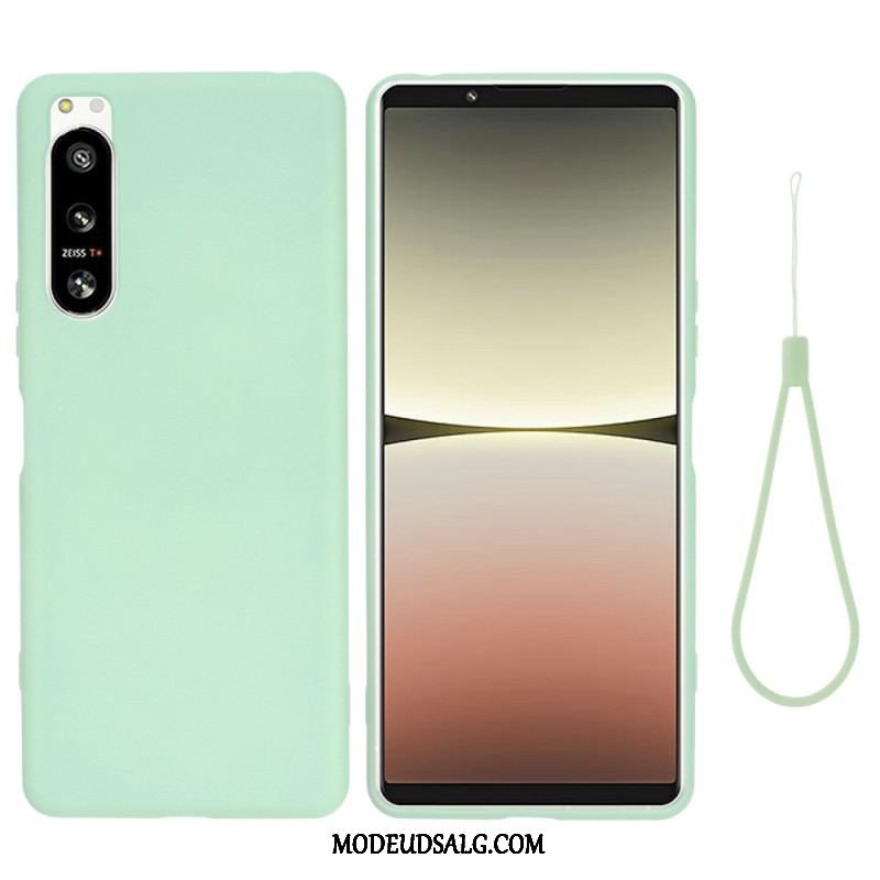 Cover Sony Xperia 5 IV Med Snor Strappy Flydende Silikone