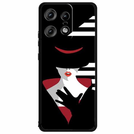 Cover Til Motorola Edge 50 Pro Dame I Den Sorte Hat