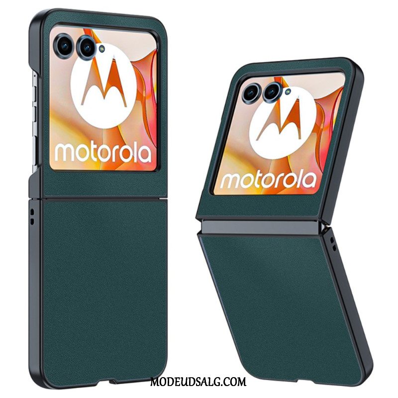 Cover Til Motorola Razr 50 Ultratynd Lædereffekt