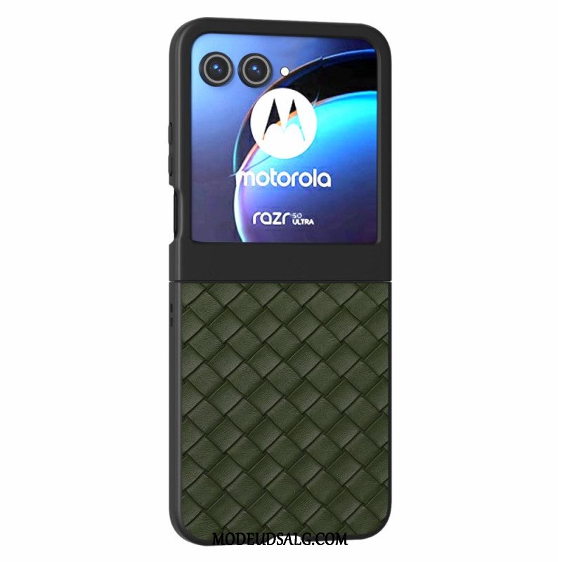 Cover Til Motorola Razr 50 Vævet Tekstur