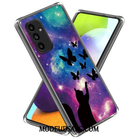 Cover Til Samsung Galaxy A15 5g Kat Og Sommerfugle