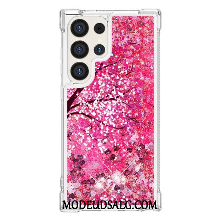 Cover Til Samsung Galaxy S24 Ultra 5g Cherry Blossom Pailletter