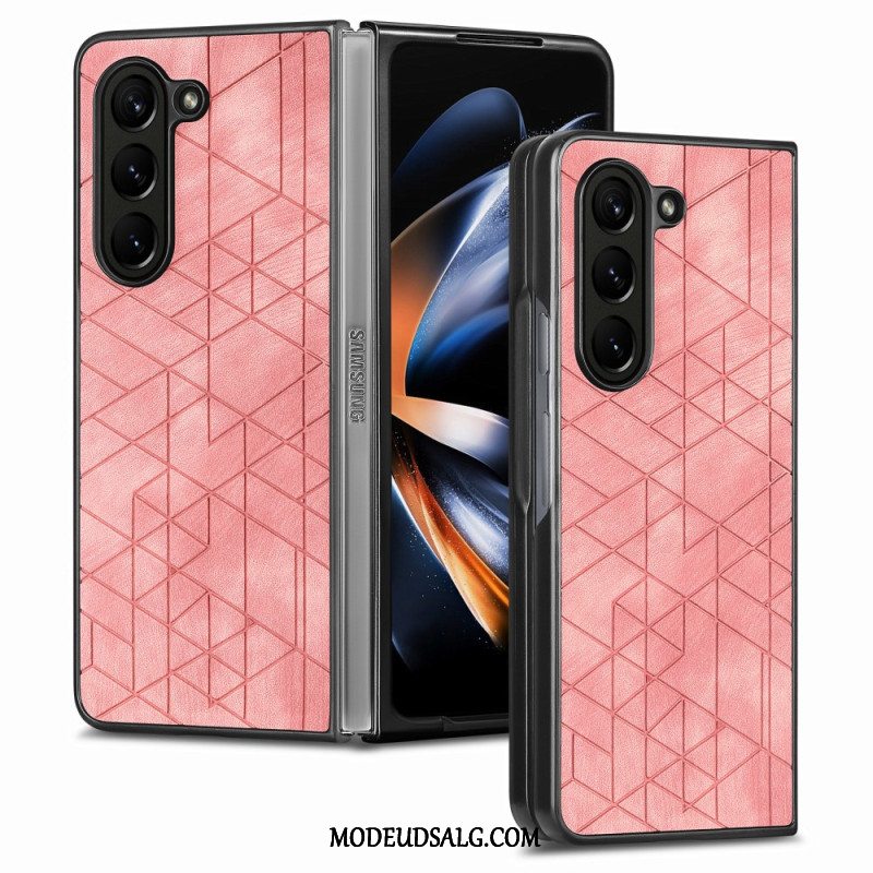 Cover Til Samsung Galaxy Z Fold 5 Geometriske Mønstre I Kunstlæder