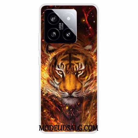 Cover Til Xiaomi 14 Tiger I Flammer