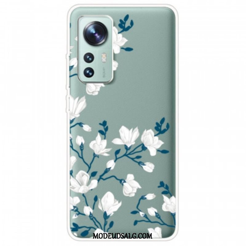 Cover Xiaomi 12 / 12X Hvide Blomster