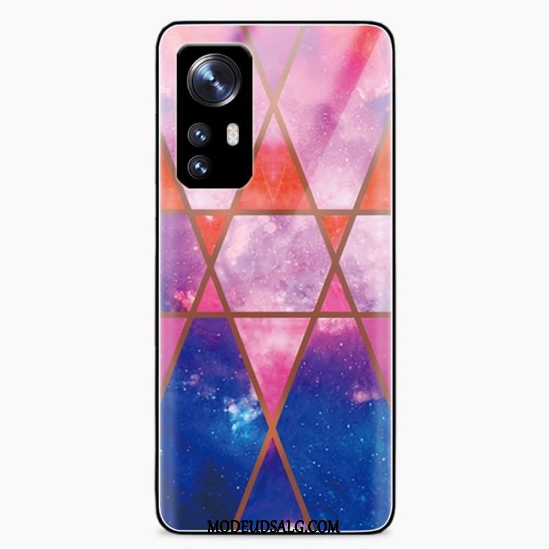 Cover Xiaomi 12 / 12X Marmor Hærdet Glas