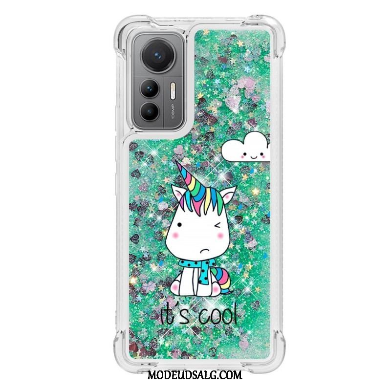 Cover Xiaomi 12 Lite Glitter Enhjørninger