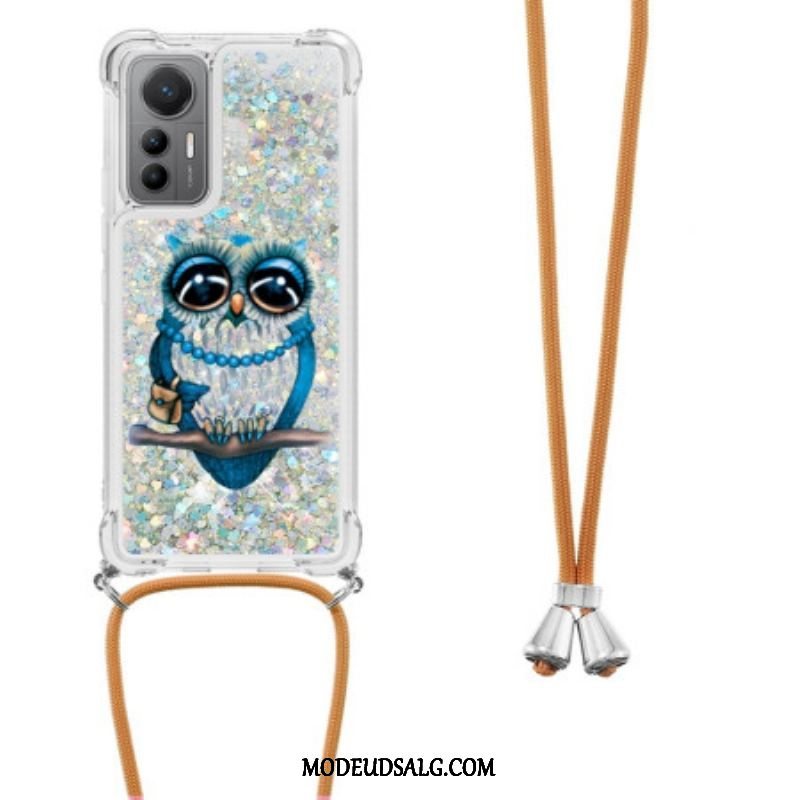 Cover Xiaomi 12 Lite Med Snor Sequin Snøre Mrs. Owl