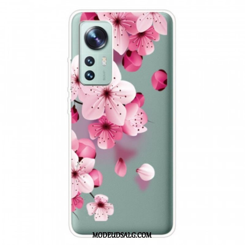 Cover Xiaomi 12 Pro Silikone Rose Blomster