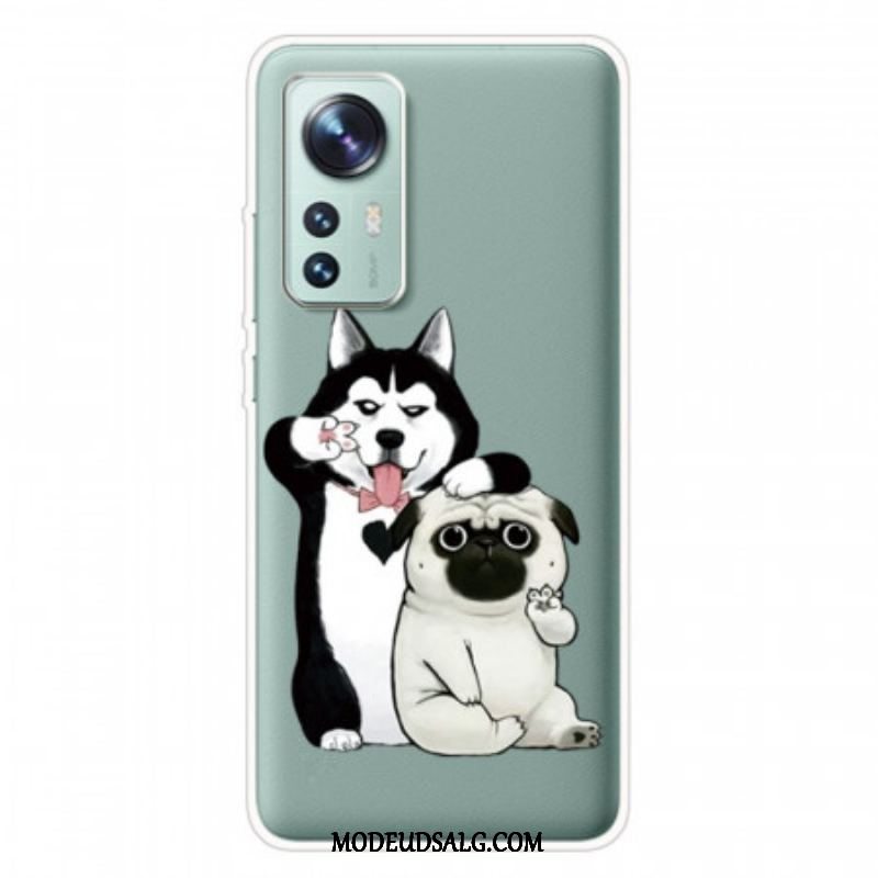 Cover Xiaomi 12 Pro Silikone Sjove Hunde