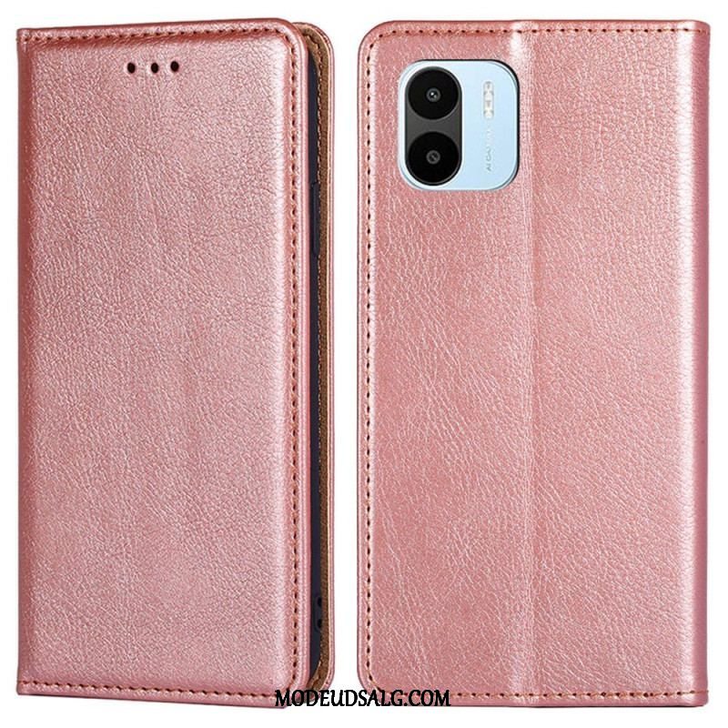 Cover Xiaomi Redmi A1 Flip Cover Imiteret Lædersøm