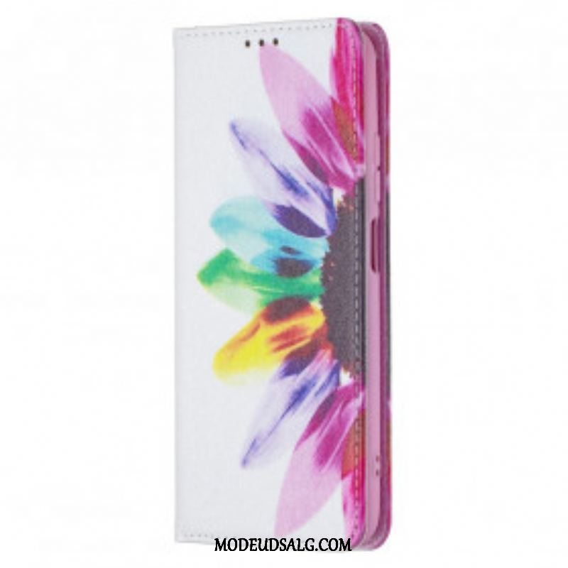 Cover Xiaomi Redmi Note 10 / 10S Flip Cover Akvarel Blomst