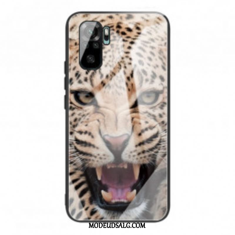 Cover Xiaomi Redmi Note 10 / 10S Leopard Hærdet Glas