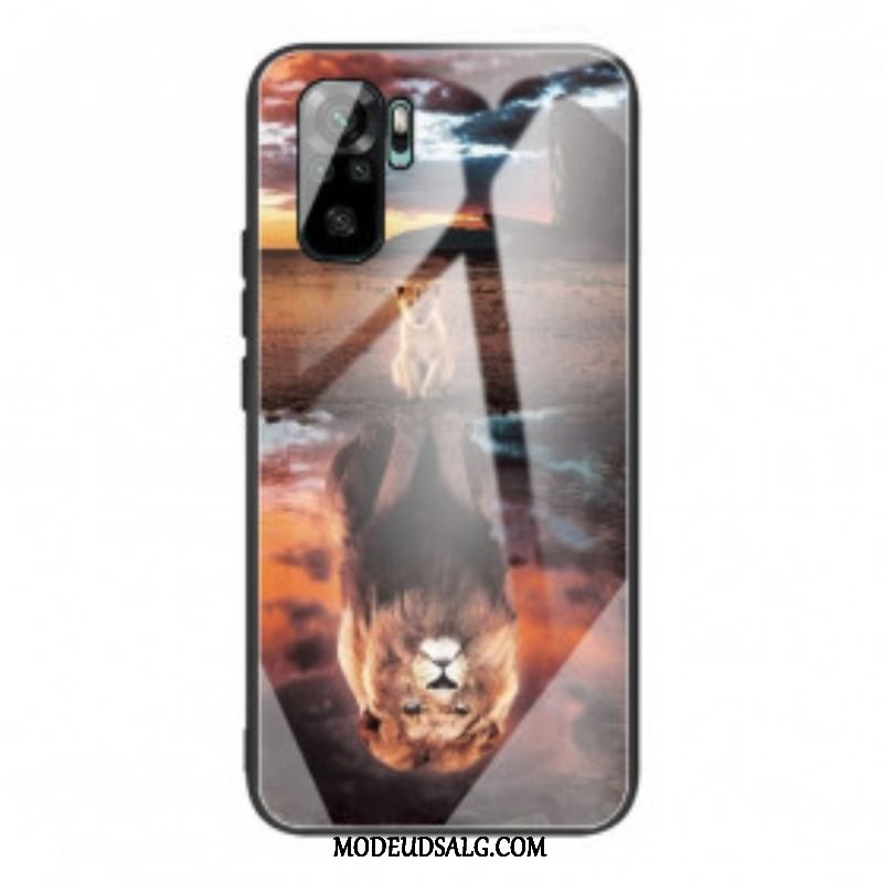 Cover Xiaomi Redmi Note 10 / 10S Lion Cub's Dream Hærdet Glas