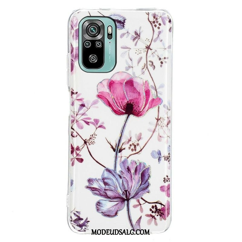 Cover Xiaomi Redmi Note 10 / 10S Marmorerede Blomster