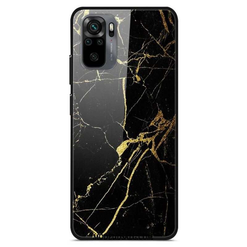 Cover Xiaomi Redmi Note 10 / 10S Supreme Marmor Hærdet Glas