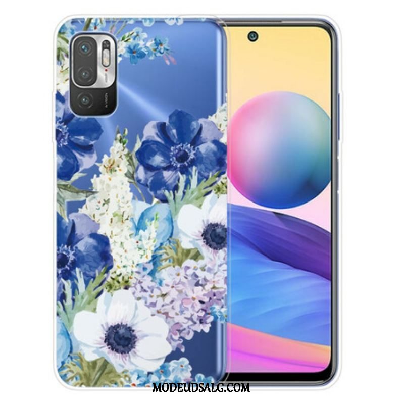 Cover Xiaomi Redmi Note 10 5G Akvarel Blå Blomster