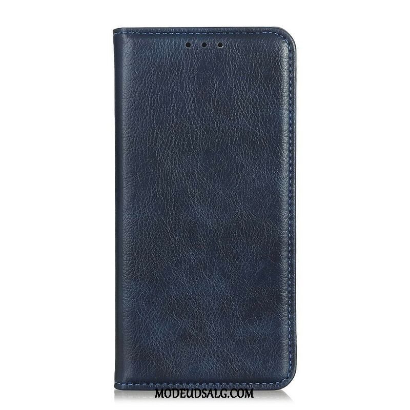 Cover Xiaomi Redmi Note 10 5G Flip Cover Lychee Split Læder Tekstur