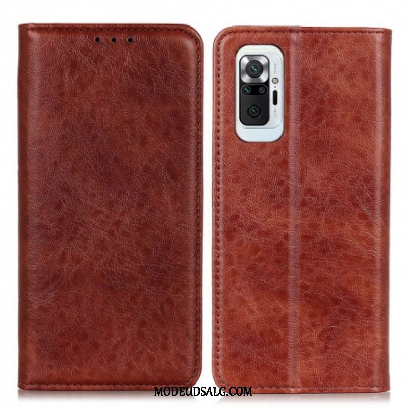 Cover Xiaomi Redmi Note 10 Pro Flip Cover Tekstureret Splitlæder