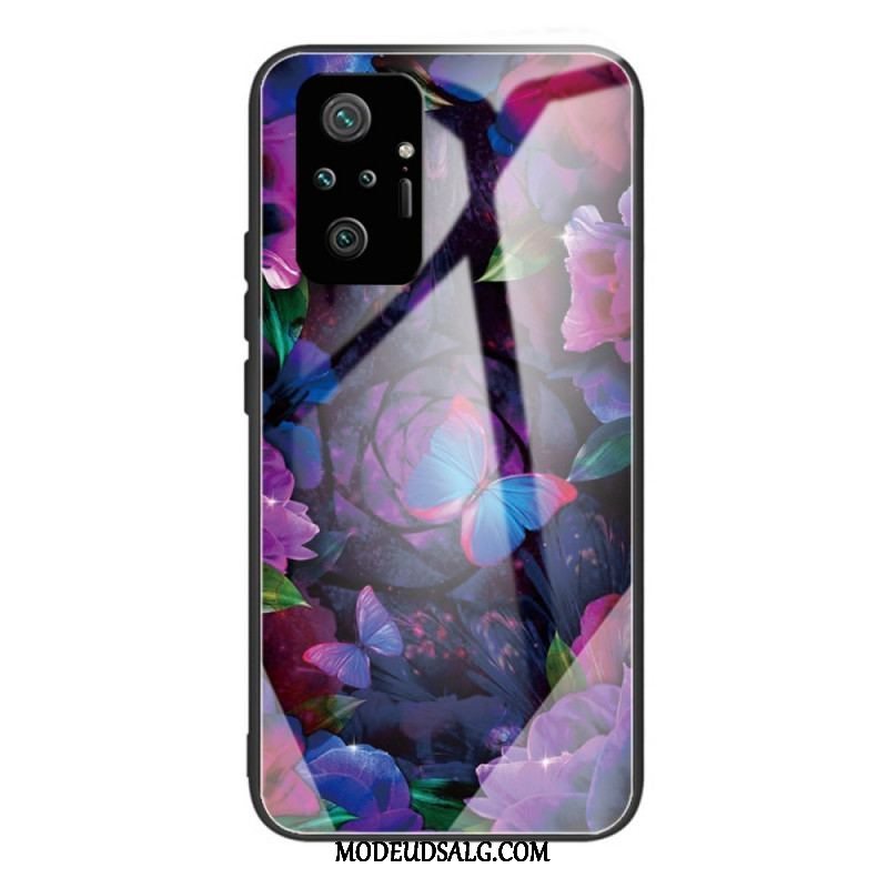 Cover Xiaomi Redmi Note 10 Pro Sommerfugle Variation Hærdet Glas