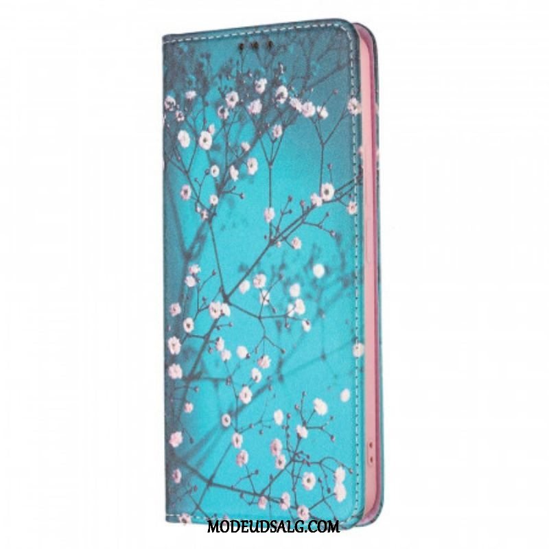 Cover Xiaomi Redmi Note 11 Pro Plus 5G Flip Cover Blomstrende Grene