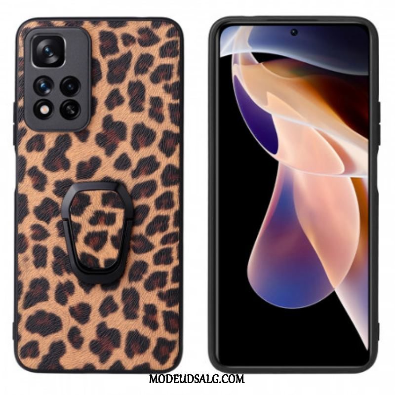 Cover Xiaomi Redmi Note 11 Pro Plus 5G Leopard Stil Ring-støtte