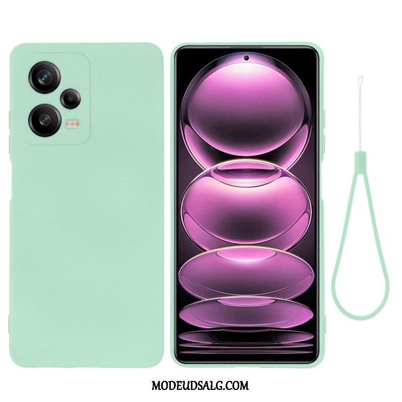 Cover Xiaomi Redmi Note 12 Pro Plus Flydende Silikone Med Snor