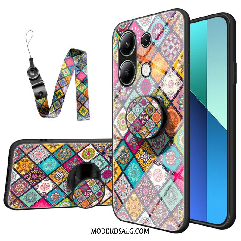 Cover Xiaomi Redmi Note 13 4g Telefon Etui Patchwork-støttering Og -strop