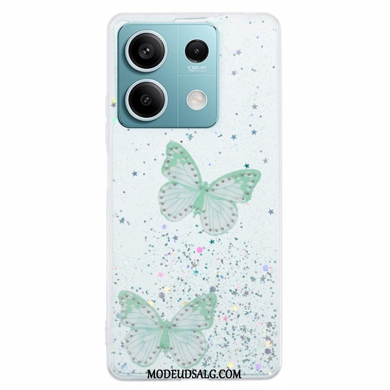 Cover Xiaomi Redmi Note 13 5g Sommerfugle Glitter